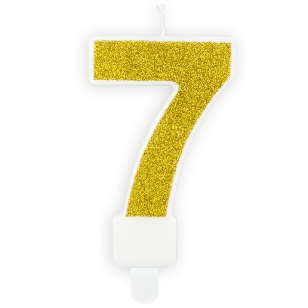 Number Candle - 7 – Gold